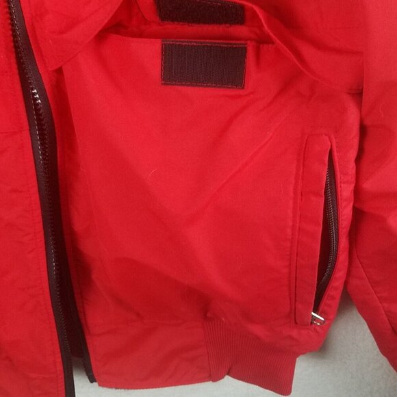 Jacket outerwear Wyoming woolens women's 8 red black woolen lining pocketed - Picture 7 of 15